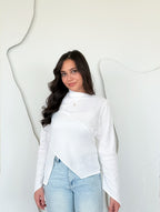 Off White Ribbed Top