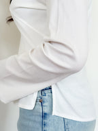 Off White Ribbed Top