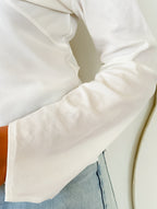 Off White Ribbed Top